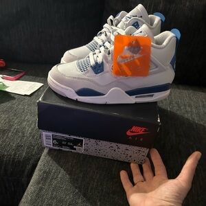 COPY - Nike Kids' Air Jordan 4 Retro - White and Blue